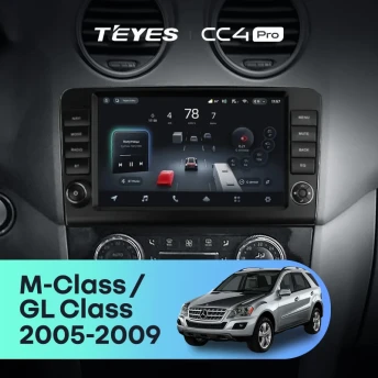 Штатная магнитола Teyes CC4 Pro 12/256 Mercedes-Benz ML-Class X164 (2005-2009) F2