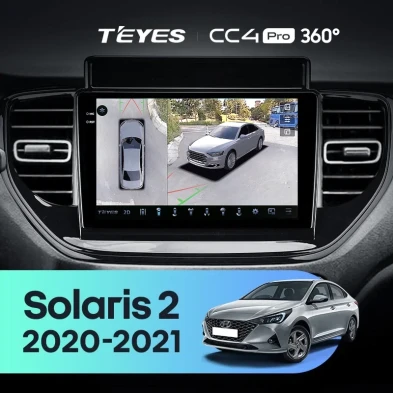Штатная магнитола Teyes CC4 Pro 360 8/128 Hyundai Solaris 2 (2020-2021)