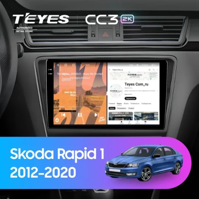 Штатная магнитола Teyes CC3 2K 4/64 Skoda Rapid 1 (2012-2020) F2