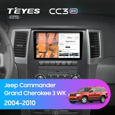 Штатная магнитола Teyes CC3 2K 4/32 Jeep Grand Cherokee 3 WK (2004-2010)