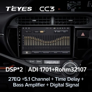 Штатная магнитола Teyes CC3 4/32 Toyota Aqua (2011-2017)