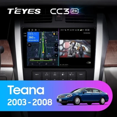 Штатная магнитола Teyes CC3 2K 360 6/128 Nissan Teana J31 (2003-2008) F2