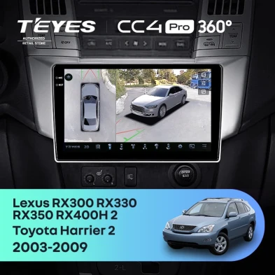 Штатная магнитола Teyes CC4 Pro 360 8/128 Lexus RX300 RX330 RX350 RX400H (2003-2009) F1