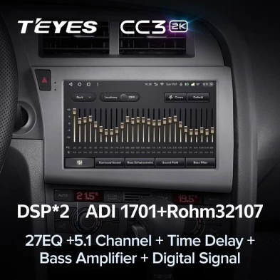 Штатная магнитола Teyes CC3 2K 4/64 Audi S6 3 (2006-2011)