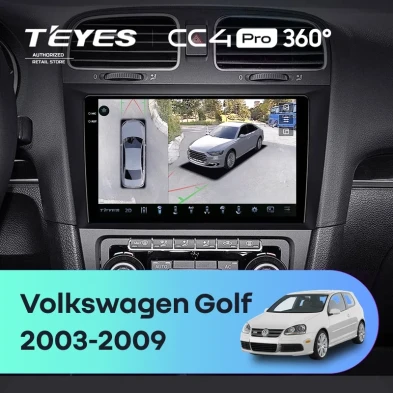 Штатная магнитола Teyes CC4 Pro 360 12/256 Volkswagen Golf (2003-2009)
