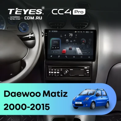 Штатная магнитола Teyes CC4 Pro 8/128 Daewoo Matiz (2000-2015)