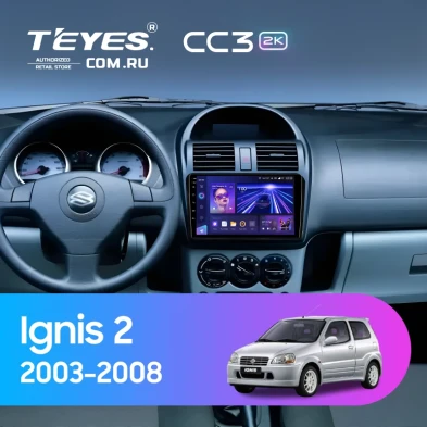 Штатная магнитола Teyes CC3 2K 360 6/128 Suzuki Ignis 2 (2003-2008)