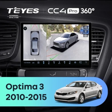 Штатная магнитола Teyes CC4 Pro 360 12/256 Kia Optima 3 TF (2010-2015) F2 (11")
