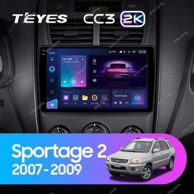 Штатная магнитола Teyes CC3 2K 6/128 Kia Sportage 2 (2007-2009)