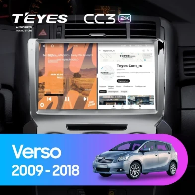 Штатная магнитола Teyes CC3 2K 4/32 Toyota Verso R20 (2009-2018) F3